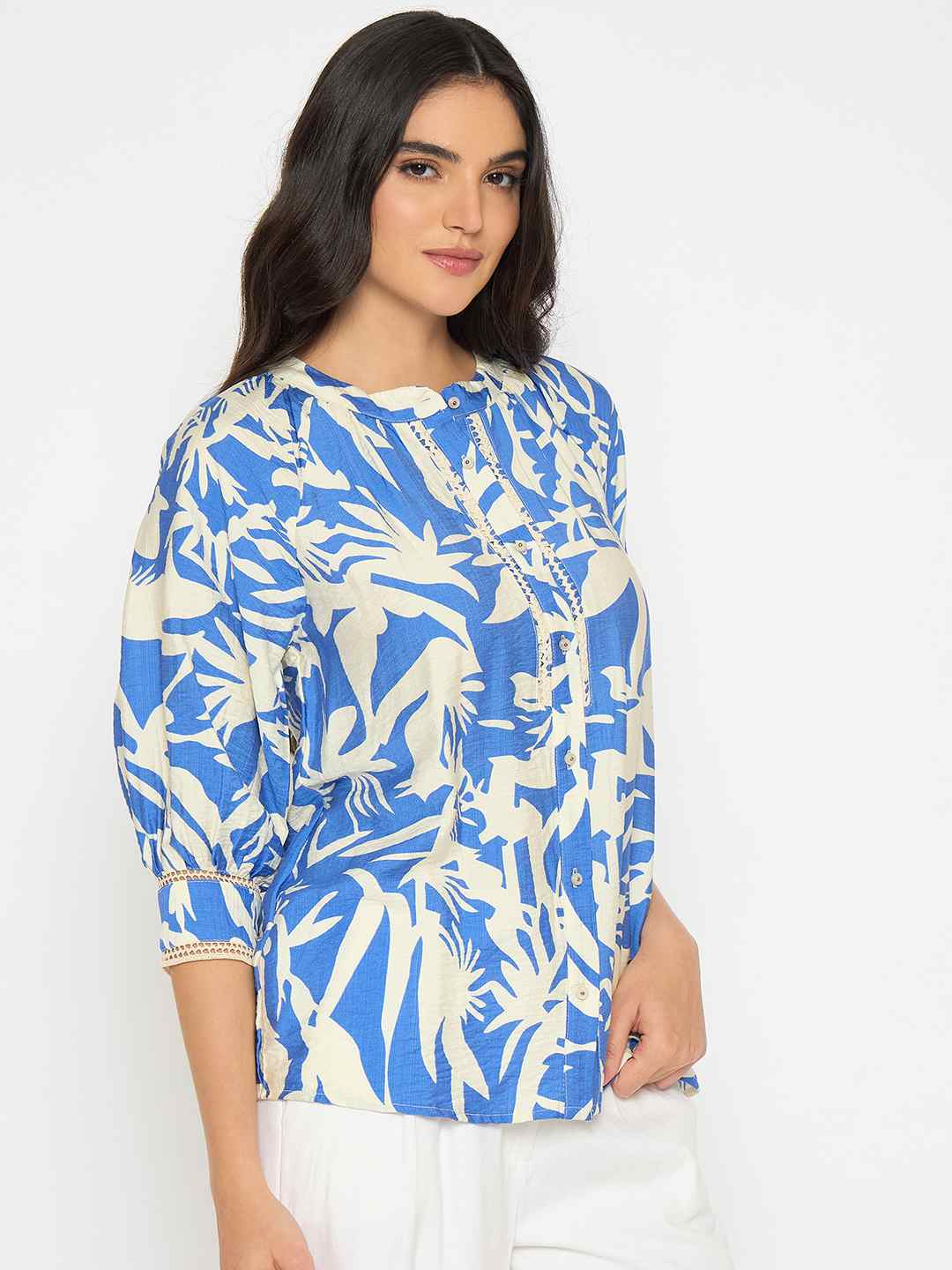 Madame Ladies Western Top F/S M5S18831 050 Royal Blue - Goyalsons ShopMax