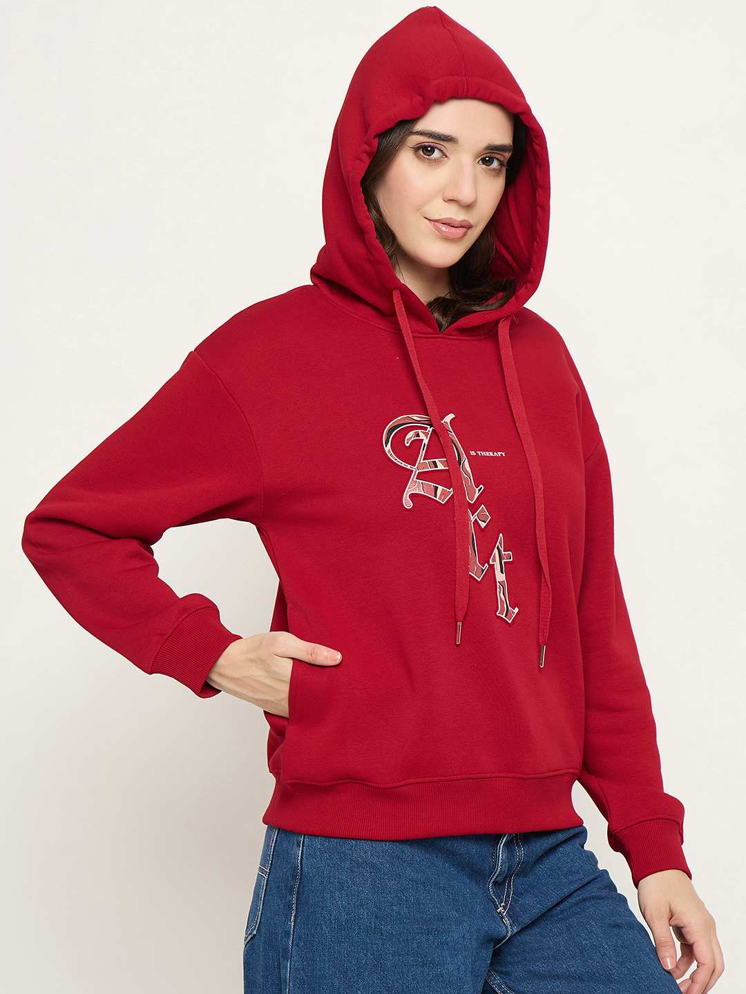 Madame Ladies Western Sweat Shirt M5W22425 1126 Mehroon