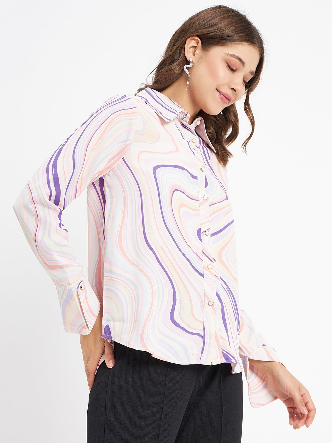 Madame Ladies Western Shirt F/S M3S18216 1 Off White