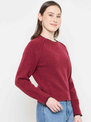 Madame Ladies Western Woolen Top M5W17223 023 Mehroon