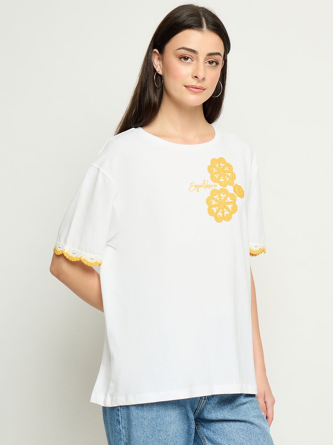 Madame Ladies Western Top H/S M5S11277 040 White