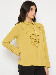 Madame Ladies Western Top H/S M4W18327 044 Yellow