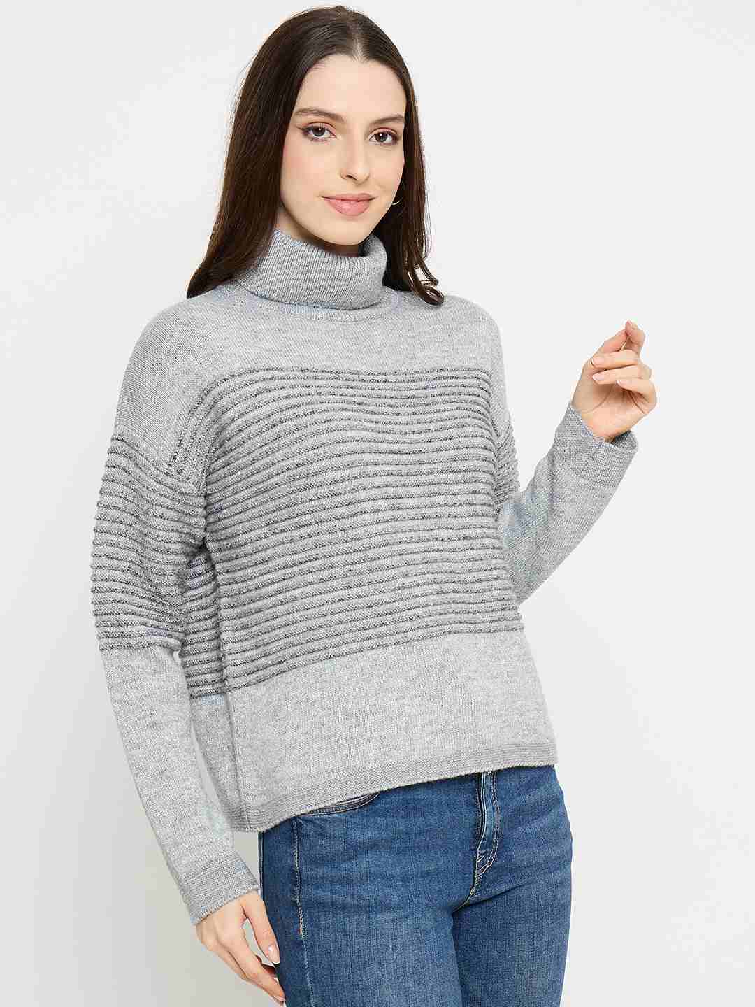 Madame Ladies Western Woolen Top M5W17161 095 Grey