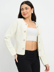 Madame Ladies Western Woolen Top M5W17259 1 Off White