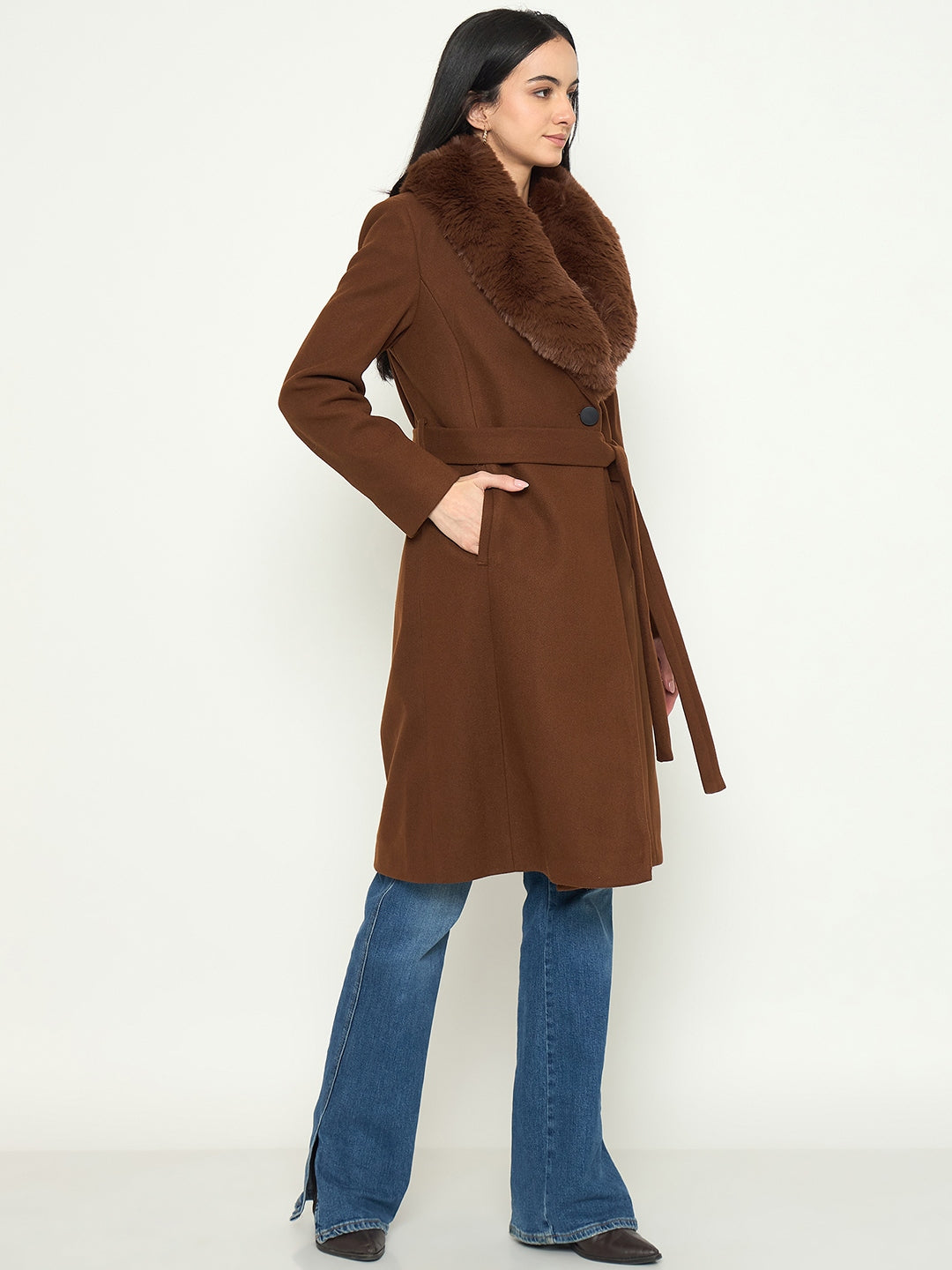 Madame Ladies Western Long Coat M5W20170 004 Brown