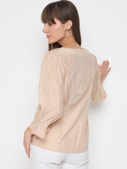 Madame Ladies Western Top H/S M5S18922 001 Beige
