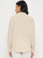 Madame Ladies Western Top H/S M5S18352 004 Brown