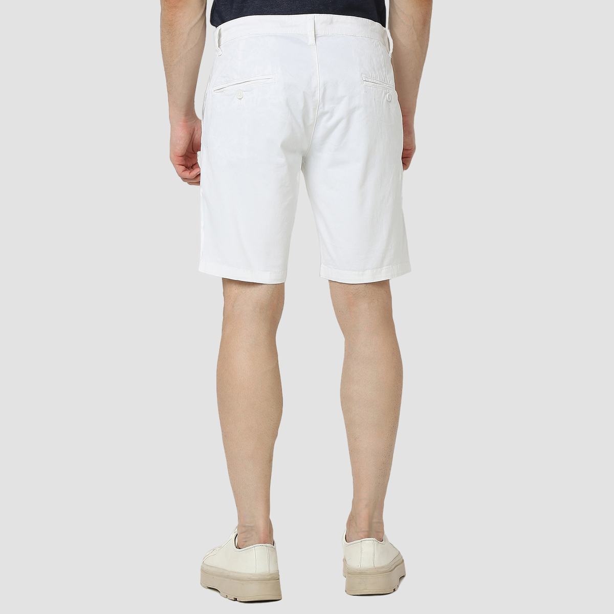 Spykar Mens Bermuda Hosiery Msrnd1Bd019 White