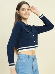 Madame Ladies Western Woolen Top M5W16044 026 Navy
