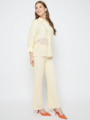 Madame Semi Sheer Off White Co-Ord Set