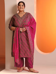 LIBAS LADIES WESTERN KURTI 3PCS SET 500387 PINK