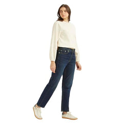 Levi's Women's Dark Indigo Straight Fit Mid-Rise Jeans, 1007, 30