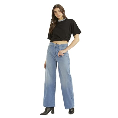 Levi's Women's Mid Indigo Flared Fit High-Rise Jeans, 1001, 30