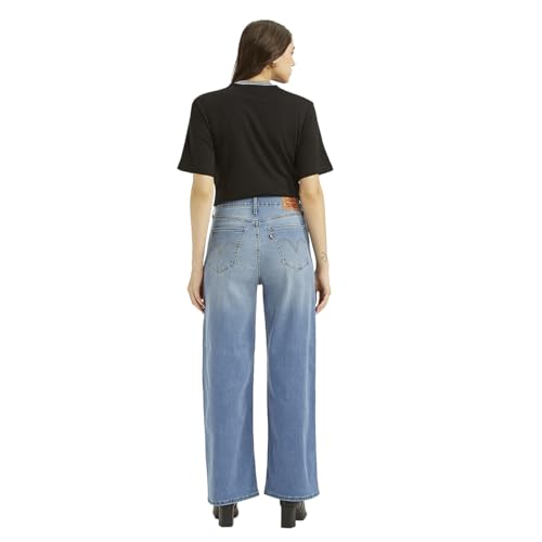 Levi's Women's Mid Indigo Flared Fit High-Rise Jeans, 1001, 30