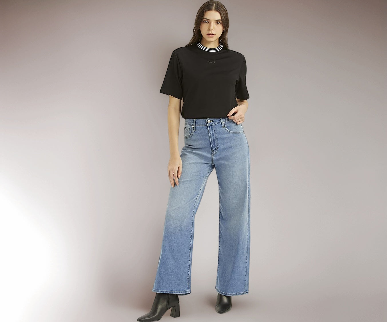Levi's Women's Mid Indigo Flared Fit High-Rise Jeans, 1001, 30
