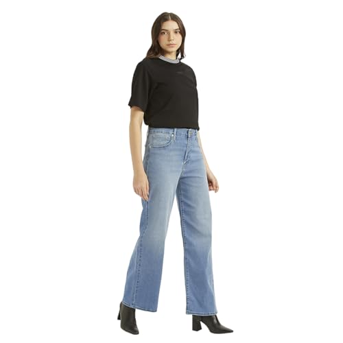 Levi's Women's Mid Indigo Flared Fit High-Rise Jeans, 1001, 30