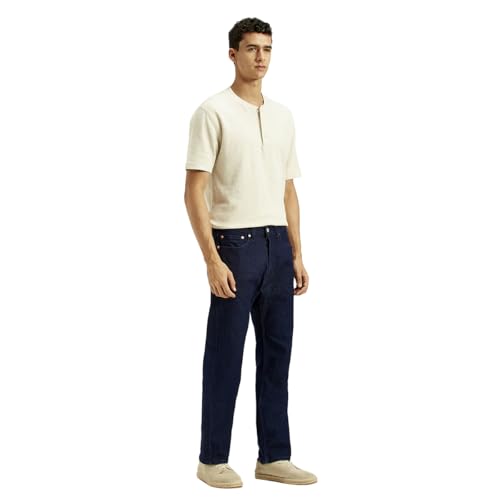 Levi's men's regular fit blue jeans, casual denim pants with classic five-pocket design and sturdy denim fabric.