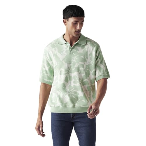 Levi's Men's Floral Regular Fit Polo T-Shirt Green