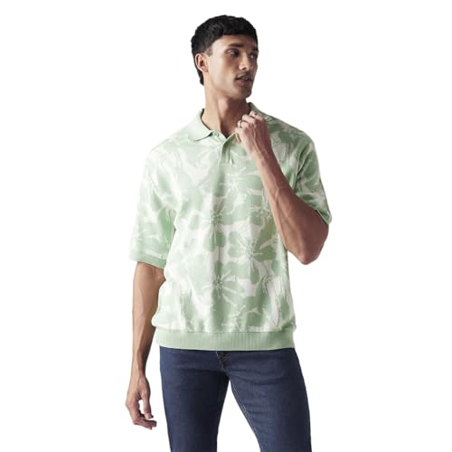Levi's Men's Floral Regular Fit Polo T-Shirt Green