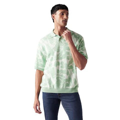 Levi's Men's Floral Regular Fit Polo T-Shirt Green