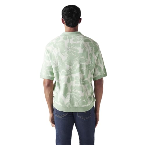 Levi's Men's Floral Regular Fit Polo T-Shirt Green