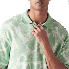 Levi's Men's Floral Regular Fit Polo T-Shirt Green