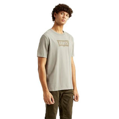 Levi's Men's Brand Logo Grey Crew Neck T-Shirt