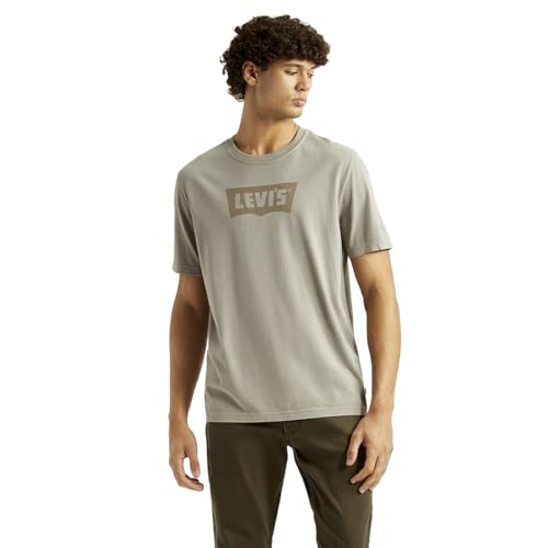 Levi's Men's Brand Logo Grey Crew Neck T-Shirt