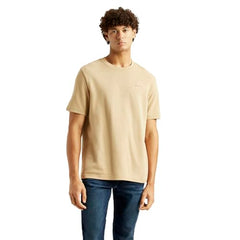 Levi's Men's Solid Beige Crew Neck T-Shirt