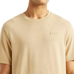 Levi's Men's Solid Beige Crew Neck T-Shirt