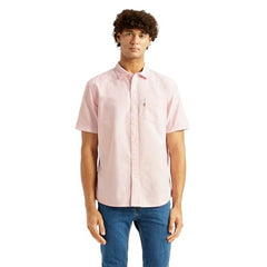 Levi's Men's Solid Light-Pink Slim Fit Shirt