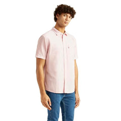 Levi's Men's Solid Light-Pink Slim Fit Shirt