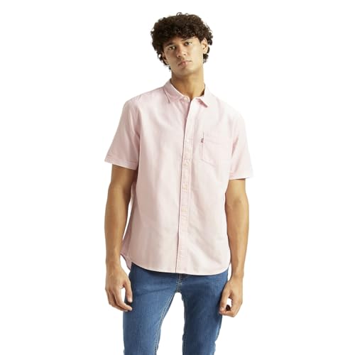 Levi's Men's Solid Light-Pink Slim Fit Shirt