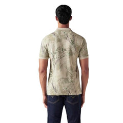 Levi's Men's Printed Slim Fit Polo T-Shirt Beige