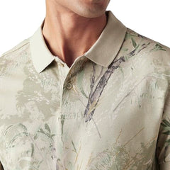 Levi's Men's Printed Slim Fit Polo T-Shirt Beige