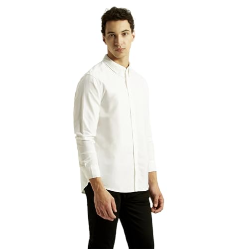 Levi's Men's Solid White Slim Fit Shirt