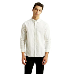 Levi's Men's Solid White Slim Fit Shirt