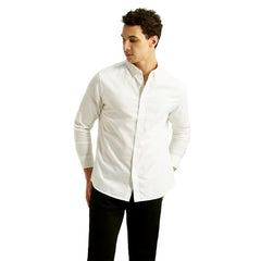 Levi's Men's Solid White Slim Fit Shirt