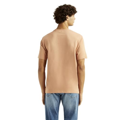 Levi's Men's Solid Peach Crew Neck T-Shirt