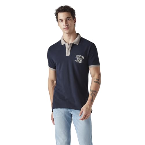 Men's Colorblock Slim Fit Pique Polo T-Shirt