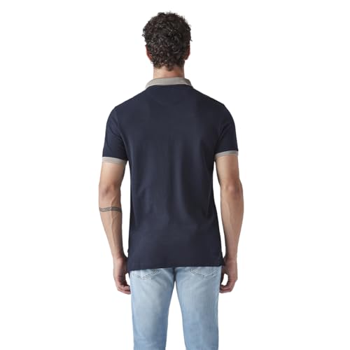 Men's Colorblock Slim Fit Pique Polo T-Shirt