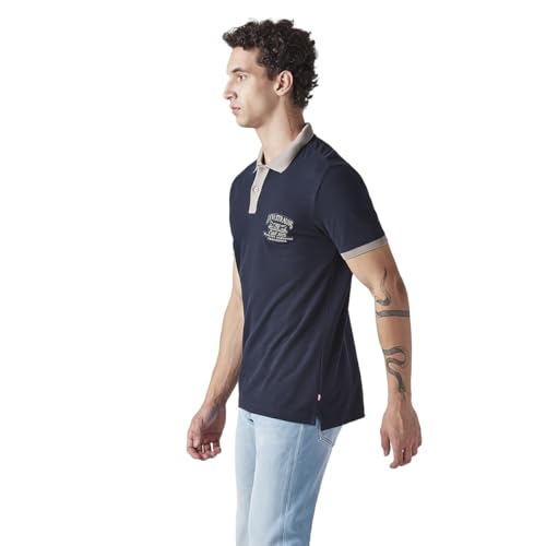Men's Colorblock Slim Fit Pique Polo T-Shirt