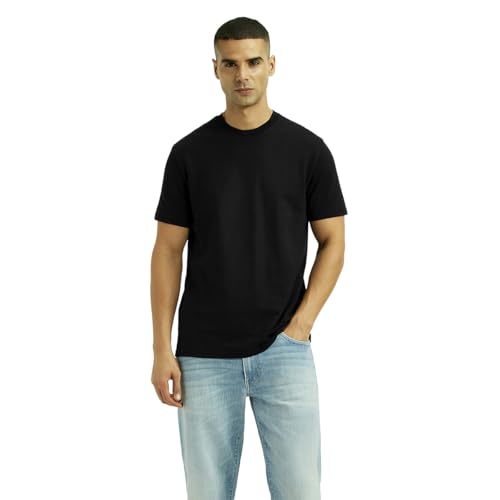Men's Solid Black Slim Fit T-Shirt