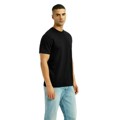Men's Solid Black Slim Fit T-Shirt