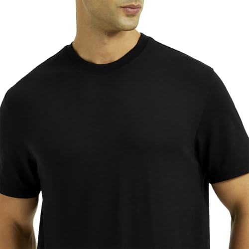 Men's Solid Black Slim Fit T-Shirt