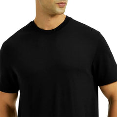 Men's Solid Black Slim Fit T-Shirt