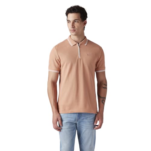 Men's Solid Slim Fit Polo T-Shirt