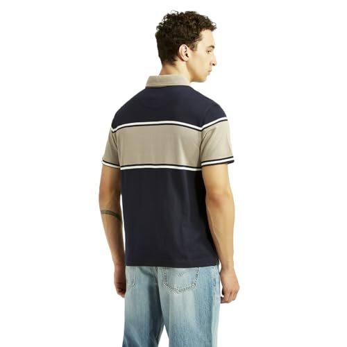 Levi's Men's Colorblock Navy Polo T-Shirt