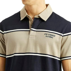 Levi's Men's Colorblock Navy Polo T-Shirt