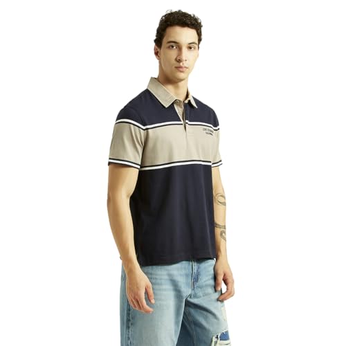 Levi's Men's Colorblock Navy Polo T-Shirt